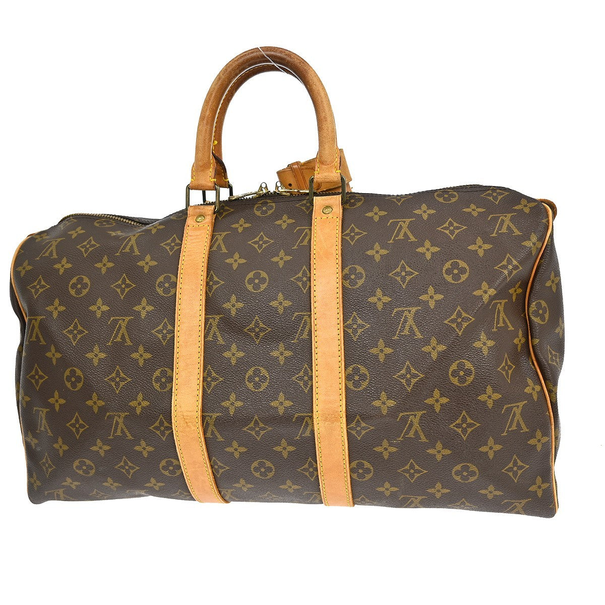 Louis Vuitton Keepall Bag Monogram Canvas Brown Canvas Travel Bag Bag (   )