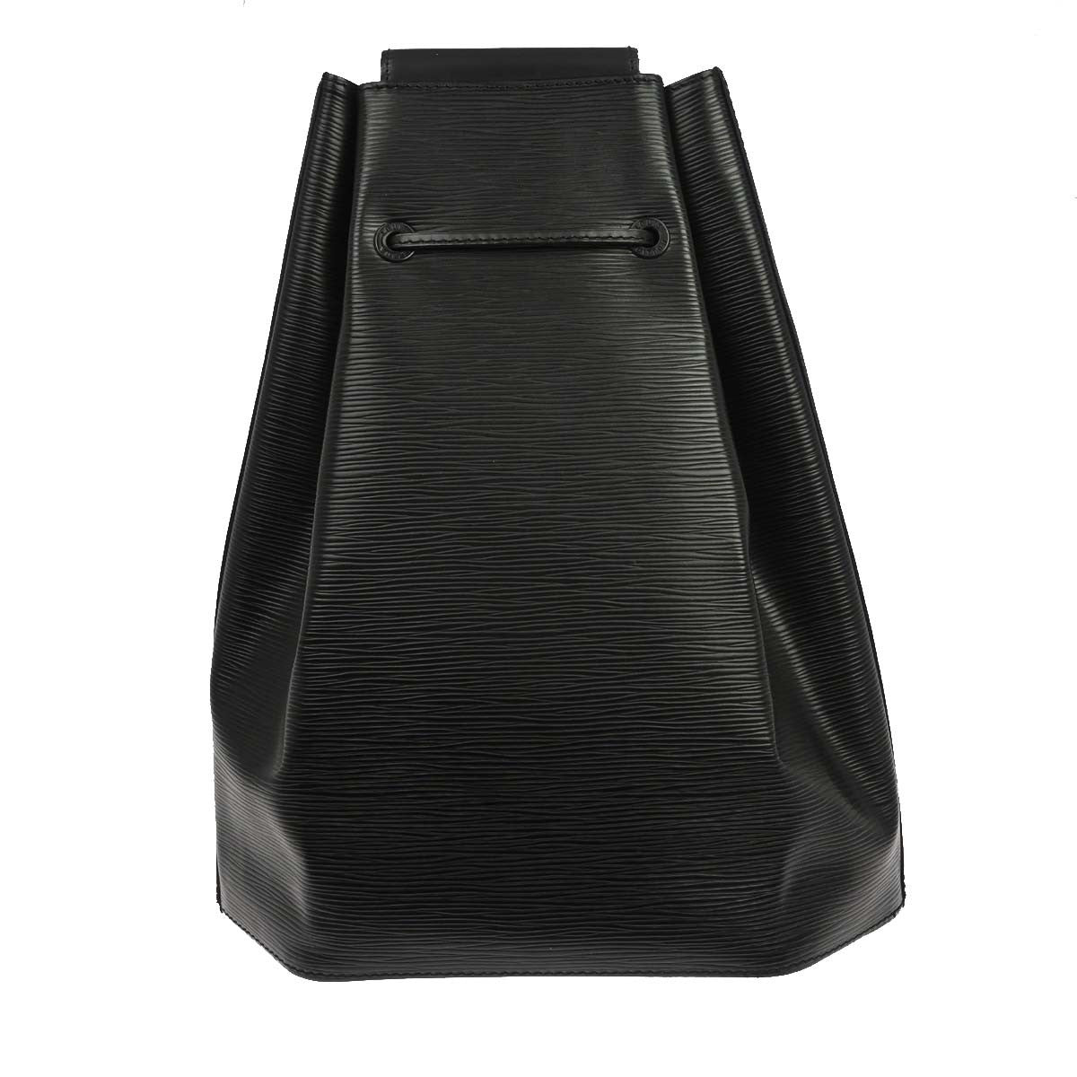 Louis Vuitton Sac A Dos Drawstring Backpack Epi Leather Black Leather Backpack Bag (   )