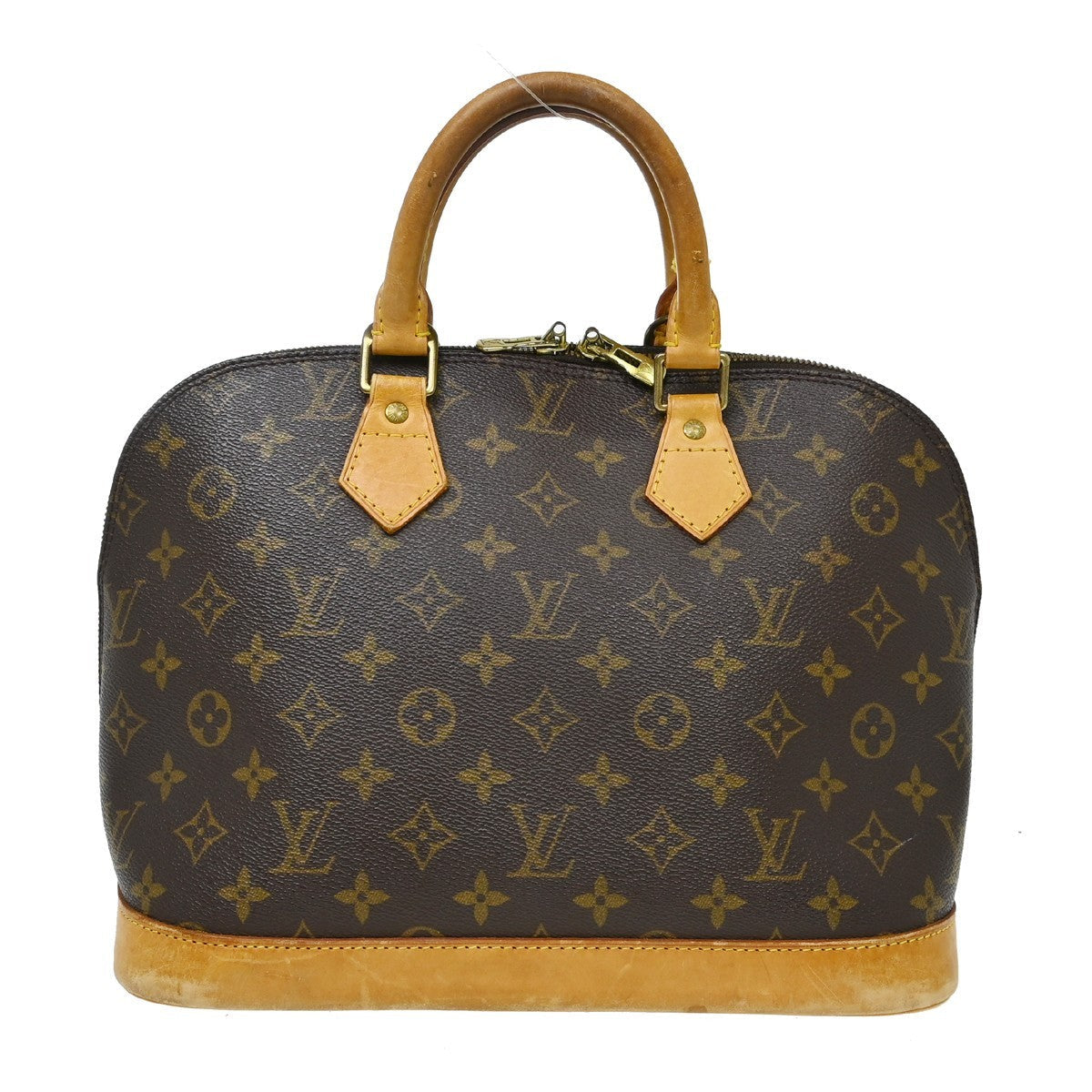 Louis Vuitton Alma Handbag Monogram Canvas Brown Canvas Handbag (   )