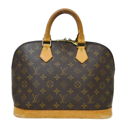 Louis Vuitton Alma Handbag Monogram Canvas Brown Canvas Handbag (   )