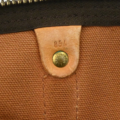 Louis Vuitton Keepall Bag Monogram Canvas Brown Canvas Travel Bag Bag (   )