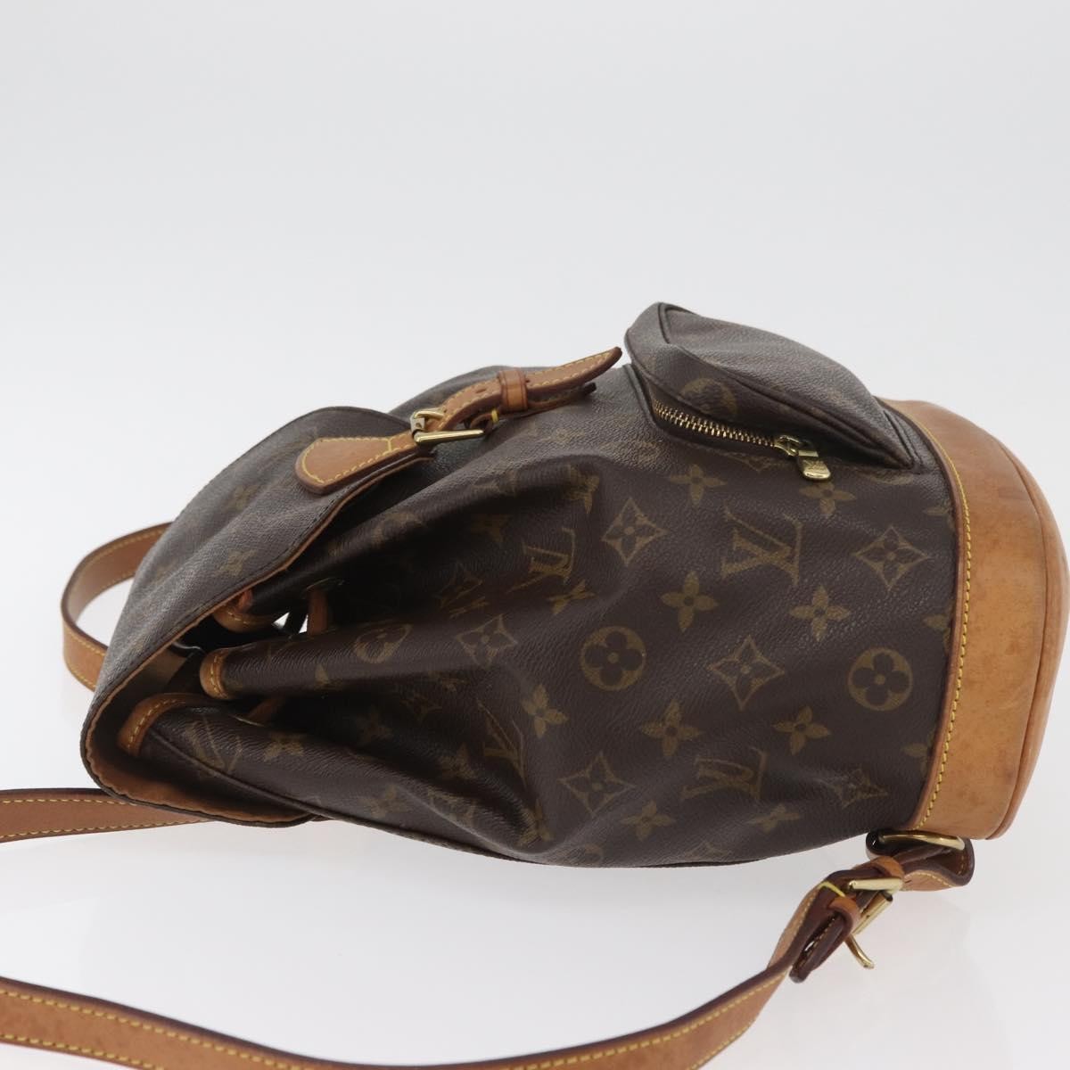 Louis Vuitton Vintage Montsouris Backpack Monogram Canvas Brown Canvas Backpack Bag (   )