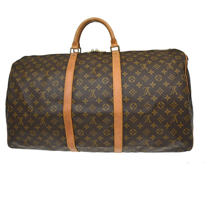 Louis Vuitton Keepall Bag Monogram Canvas Brown Canvas Travel Bag Bag (   )