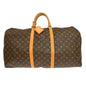 Louis Vuitton Keepall Bag Monogram Canvas Brown Canvas Travel Bag Bag (   )