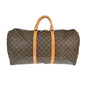 Louis Vuitton Keepall Bag Monogram Canvas Brown Canvas Travel Bag Bag (   )
