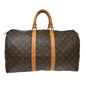 Louis Vuitton Keepall Bag Monogram Canvas Brown Canvas Travel Bag Bag (   )