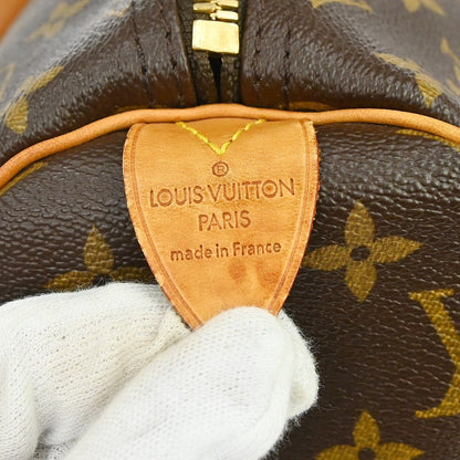 Louis Vuitton Keepall Bag Monogram Canvas Brown Canvas Travel Bag Bag (   )