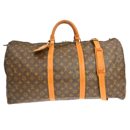 Louis Vuitton Keepall Bandouliere Bag Monogram Canvas Brown Canvas Travel Bag Bag (   )