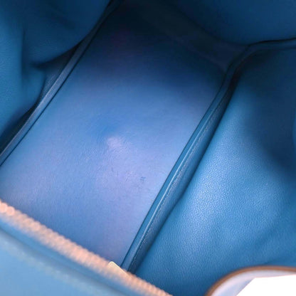 Hermes Lindy Bag Evercolor Blue Leather Shoulder Bag Bag (   )
