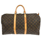 Louis Vuitton Keepall Bag Monogram Canvas Brown Canvas Travel Bag Bag (   )