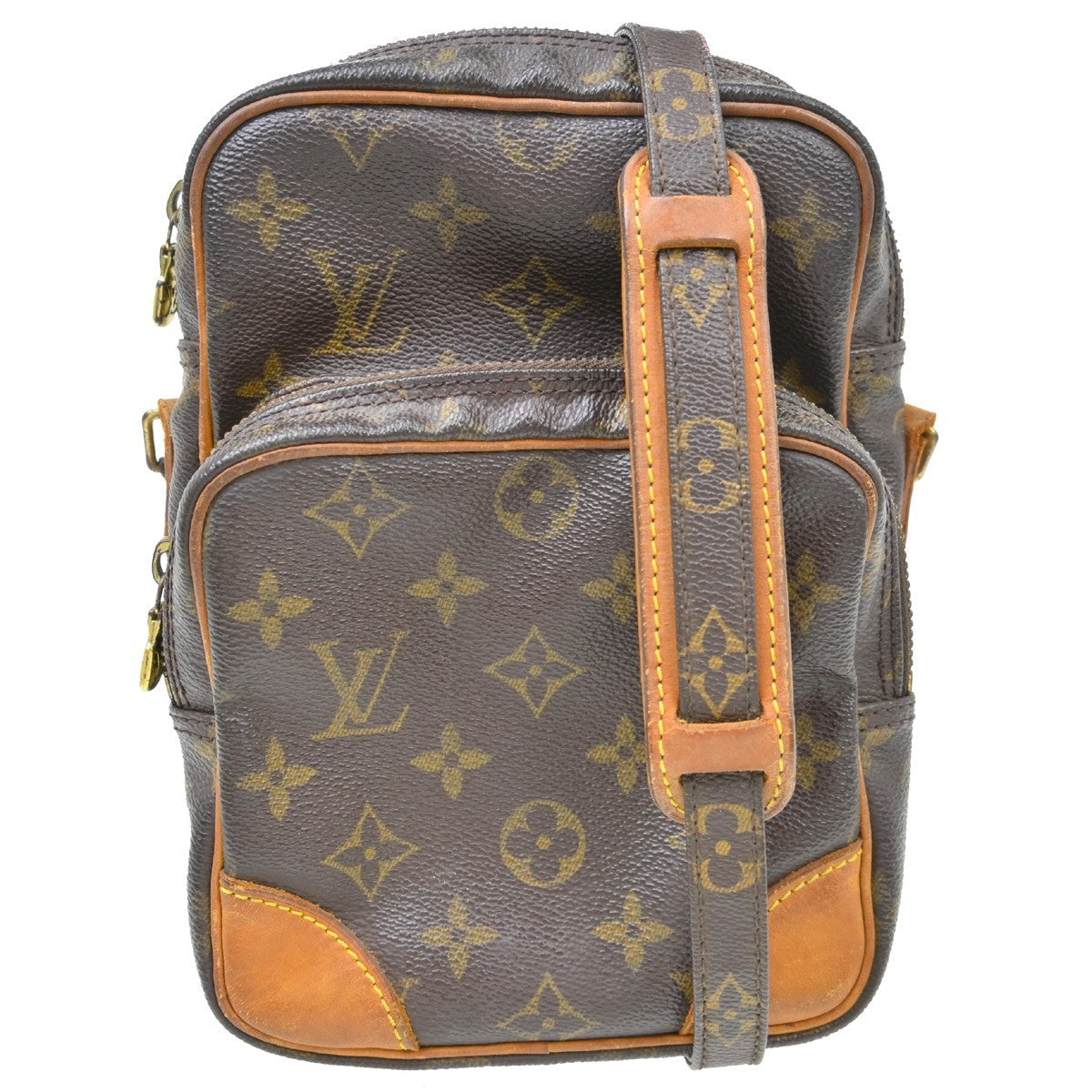 Louis Vuitton Amazone Bag Monogram Canvas Brown Canvas Shoulder Bag Bag (   )