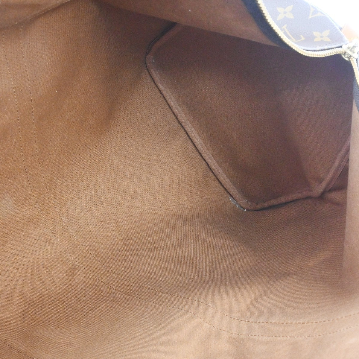 Louis Vuitton Keepall Bag Monogram Canvas Brown Canvas Travel Bag Bag (   )