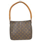 Louis Vuitton Monogram Looping Handbag Monogram Canvas Brown Canvas Shoulder Bag Bag (   )