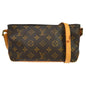 Louis Vuitton Trotteur Handbag Monogram Canvas Brown Canvas Clutche & Pouche Bag (   )