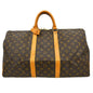 Louis Vuitton Keepall Bag Monogram Canvas Brown Canvas Travel Bag Bag (   )