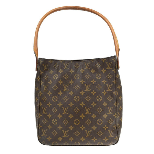 Louis Vuitton Monogram Looping Handbag Monogram Canvas Brown Canvas Shoulder Bag Bag (   )