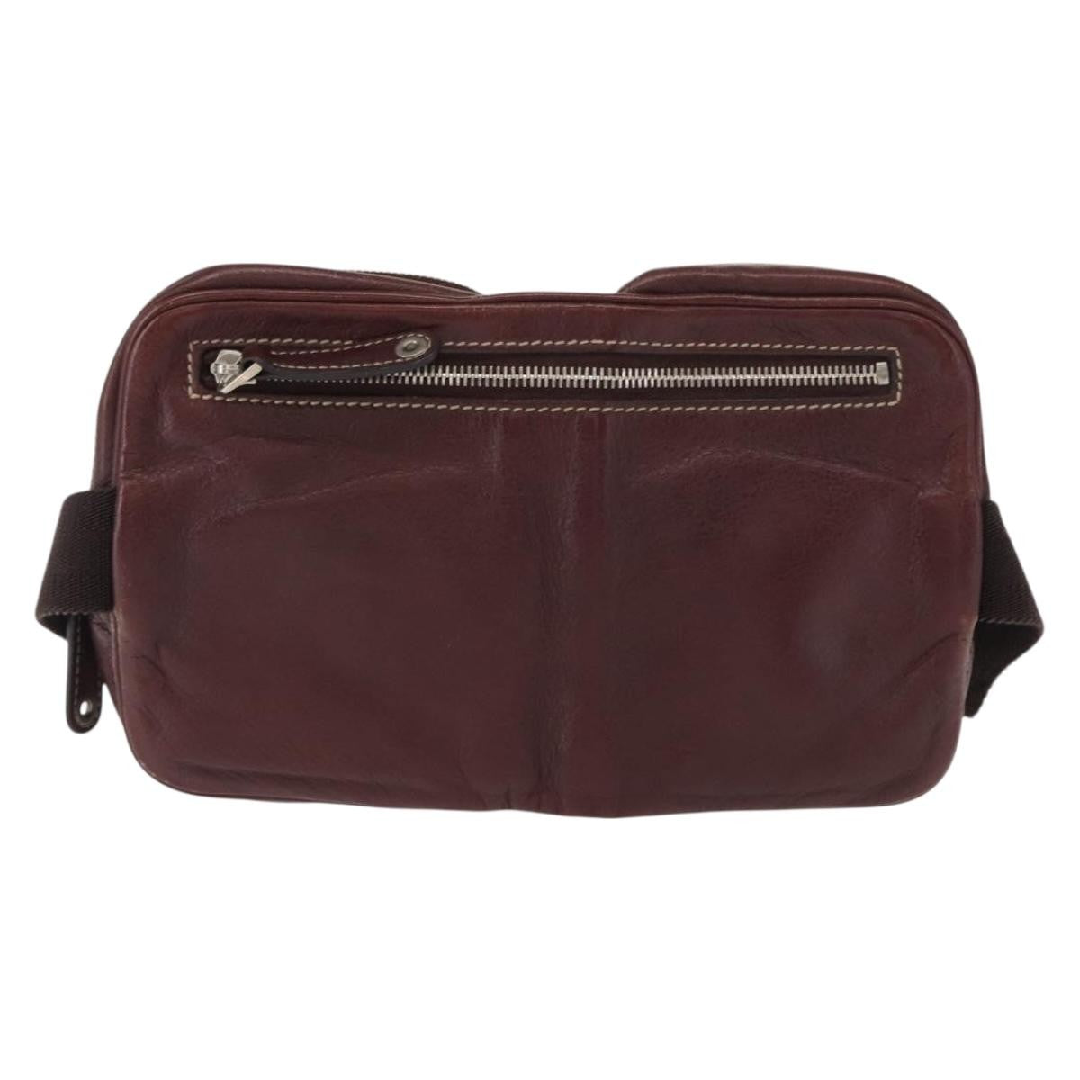 Gucci Belt Bag Leather Burgundy Leather Shoulder Bag Bag (   )