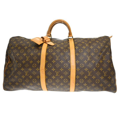 Louis Vuitton Keepall Bag Monogram Canvas Brown Canvas Travel Bag Bag (   )