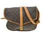Louis Vuitton Saumur Handbag Monogram Canvas Brown Canvas Shoulder Bag Bag (   )