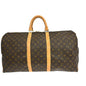 Louis Vuitton Keepall Bag Monogram Canvas Brown Canvas Travel Bag Bag (   )