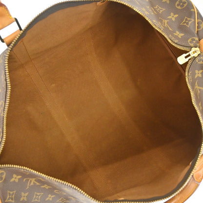 Louis Vuitton Keepall Bag Monogram Canvas Brown Canvas Travel Bag Bag (   )