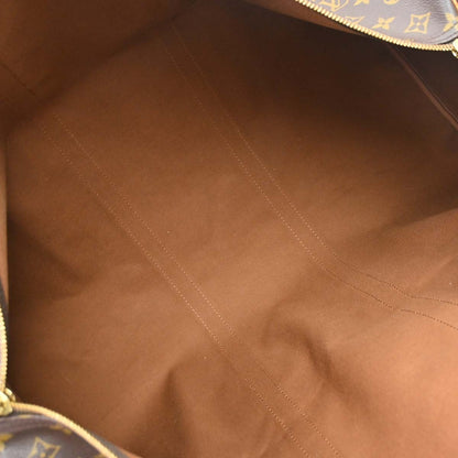 Louis Vuitton Keepall Bag Monogram Canvas Brown Canvas Travel Bag Bag (   )
