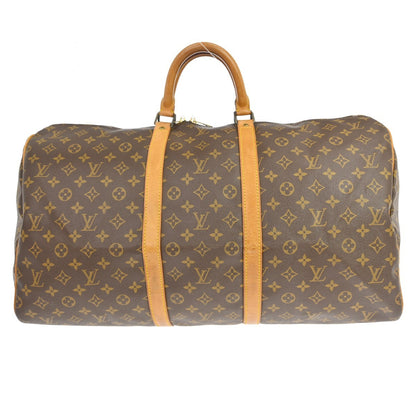 Louis Vuitton Keepall Bag Monogram Canvas Brown Canvas Travel Bag Bag (   )