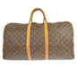 Louis Vuitton Keepall Bag Monogram Canvas Brown Canvas Travel Bag Bag (   )