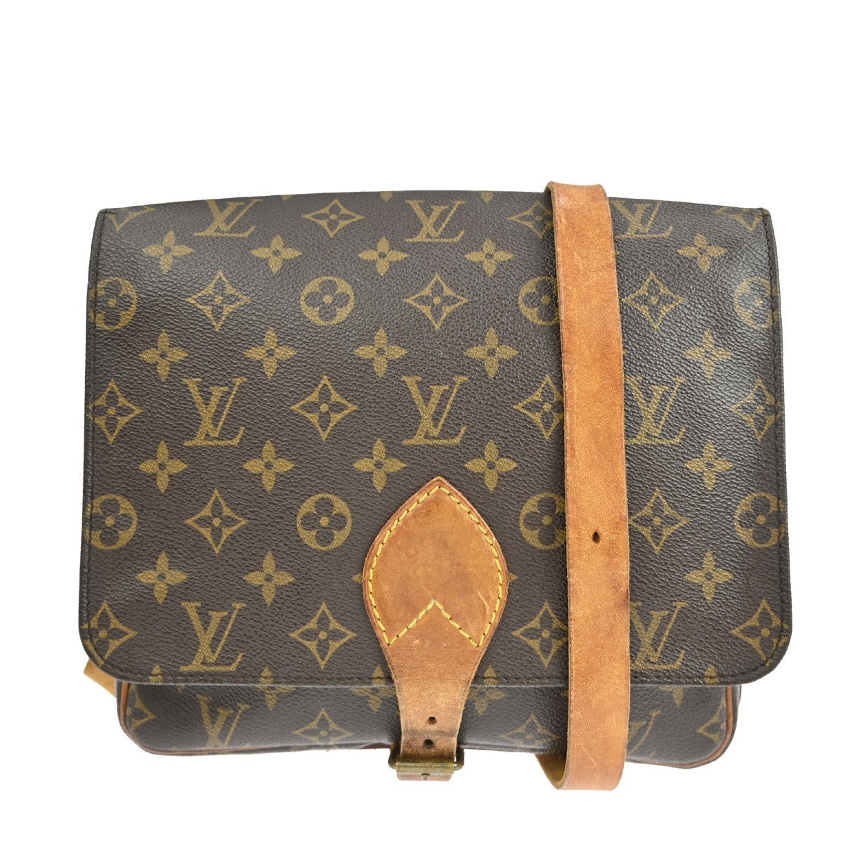 Louis Vuitton Cartouchiere Handbag Monogram Canvas Brown Canvas Shoulder Bag Bag (   )
