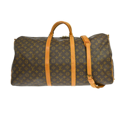 Louis Vuitton Keepall Bandouliere Bag Monogram Canvas Brown Canvas Travel Bag Bag (   )