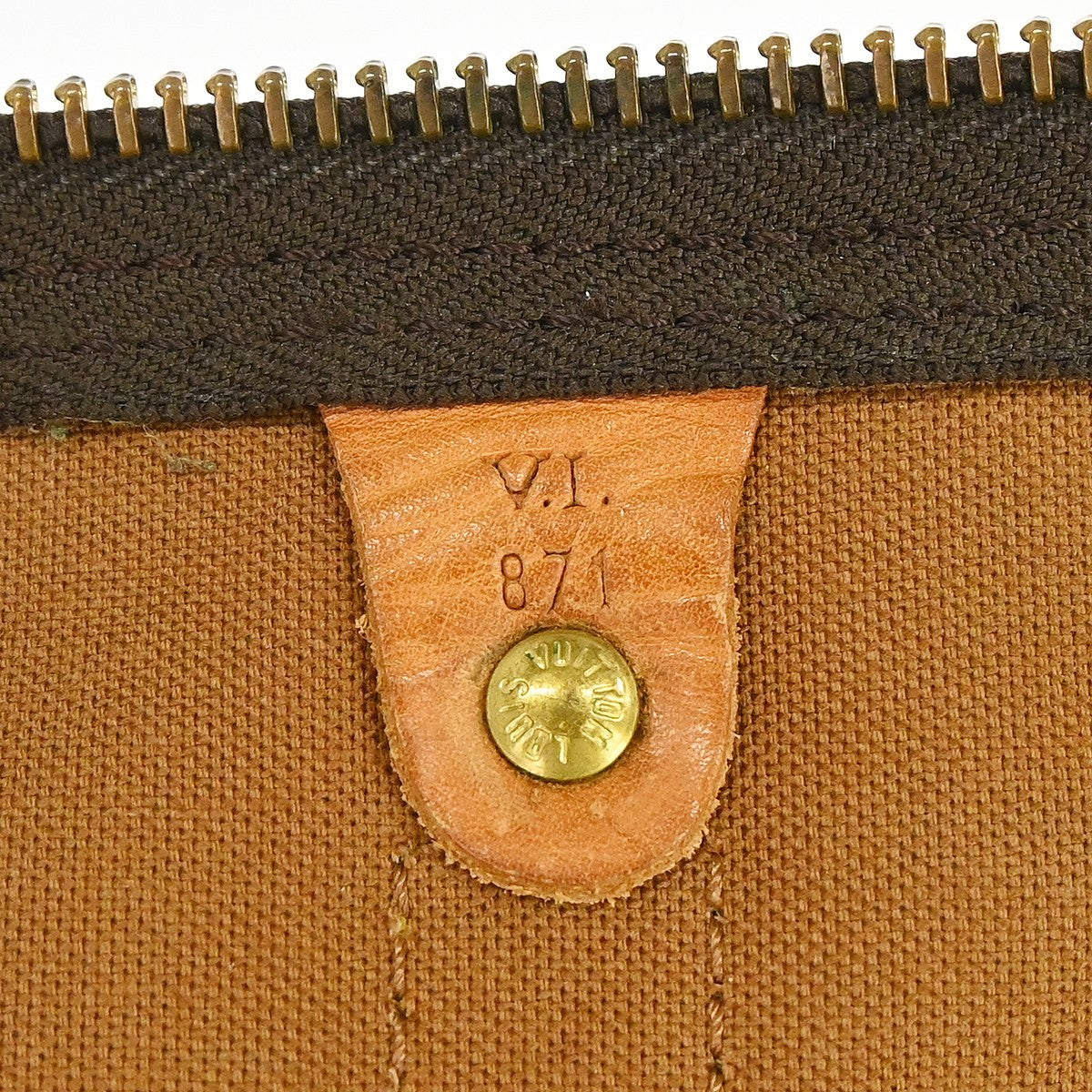 Louis Vuitton Keepall Bag Monogram Canvas Brown Canvas Travel Bag Bag (   )