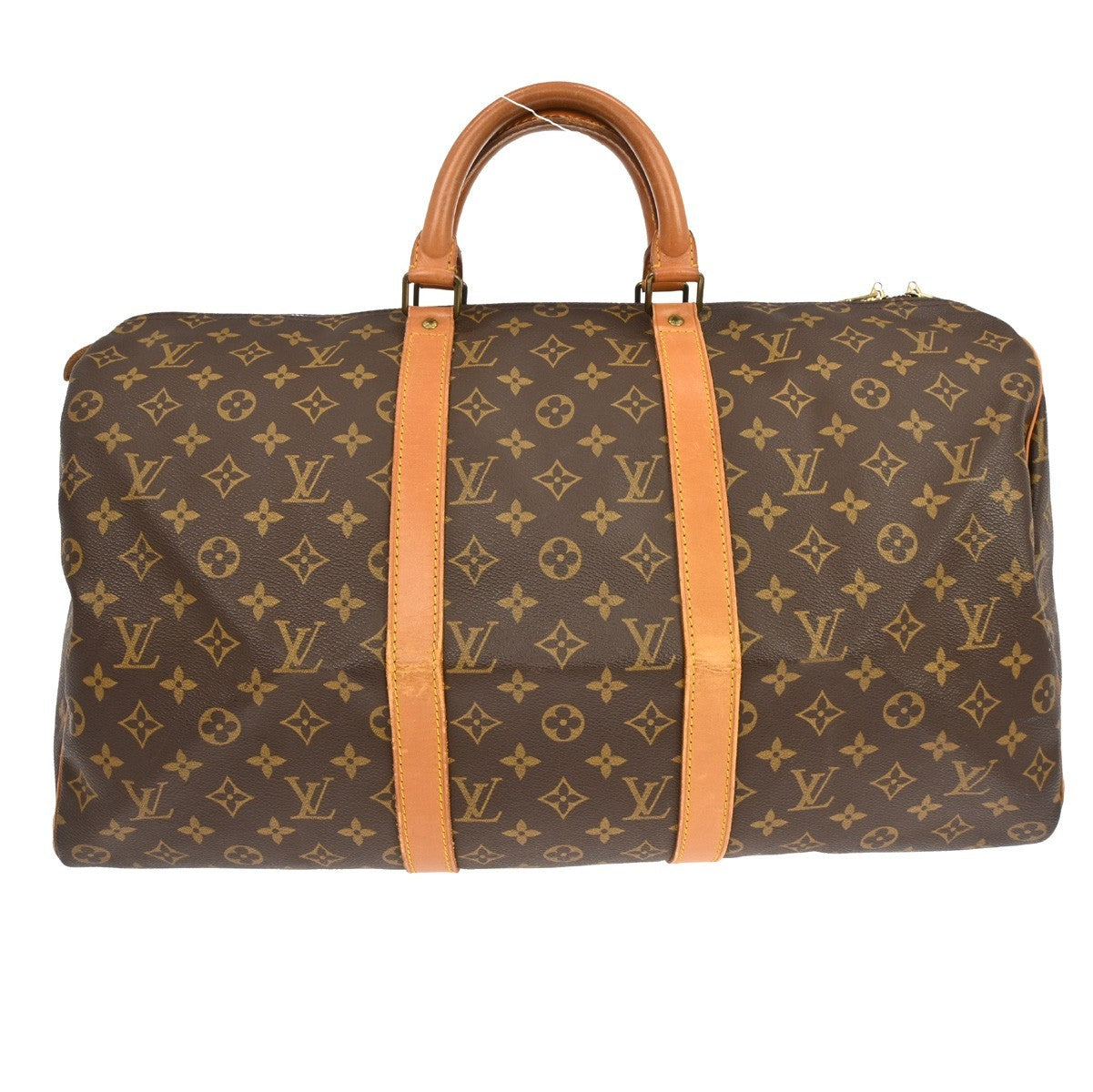 Louis Vuitton Keepall Bag Monogram Canvas Brown Canvas Travel Bag Bag (   )