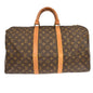 Louis Vuitton Keepall Bag Monogram Canvas Brown Canvas Travel Bag Bag (   )