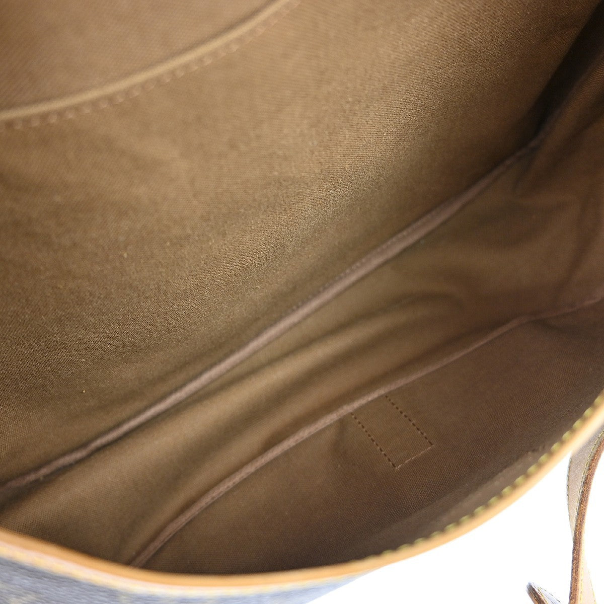 Louis Vuitton Saumur Handbag Monogram Canvas Brown Canvas Shoulder Bag Bag (   )