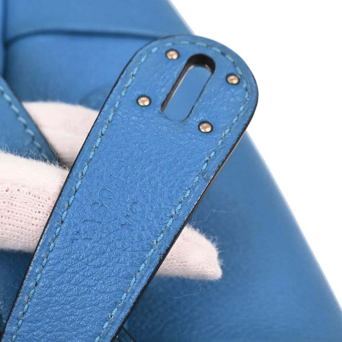 Hermes Lindy Bag Evercolor Blue Leather Shoulder Bag Bag (   )