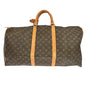 Louis Vuitton Keepall Bag Monogram Canvas Brown Canvas Travel Bag Bag (   )