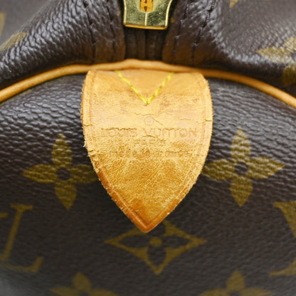 Louis Vuitton Keepall Bag Monogram Canvas Brown Canvas Travel Bag Bag (   )