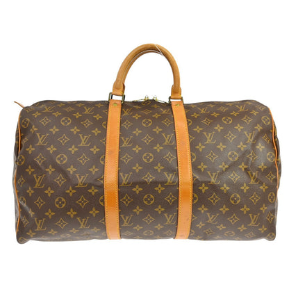 Louis Vuitton Keepall Bag Monogram Canvas Brown Canvas Travel Bag Bag (   )