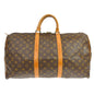 Louis Vuitton Keepall Bag Monogram Canvas Brown Canvas Travel Bag Bag (   )