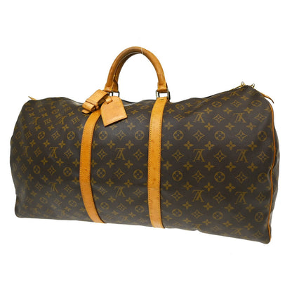 Louis Vuitton Keepall Bag Monogram Canvas Brown Canvas Travel Bag Bag (   )