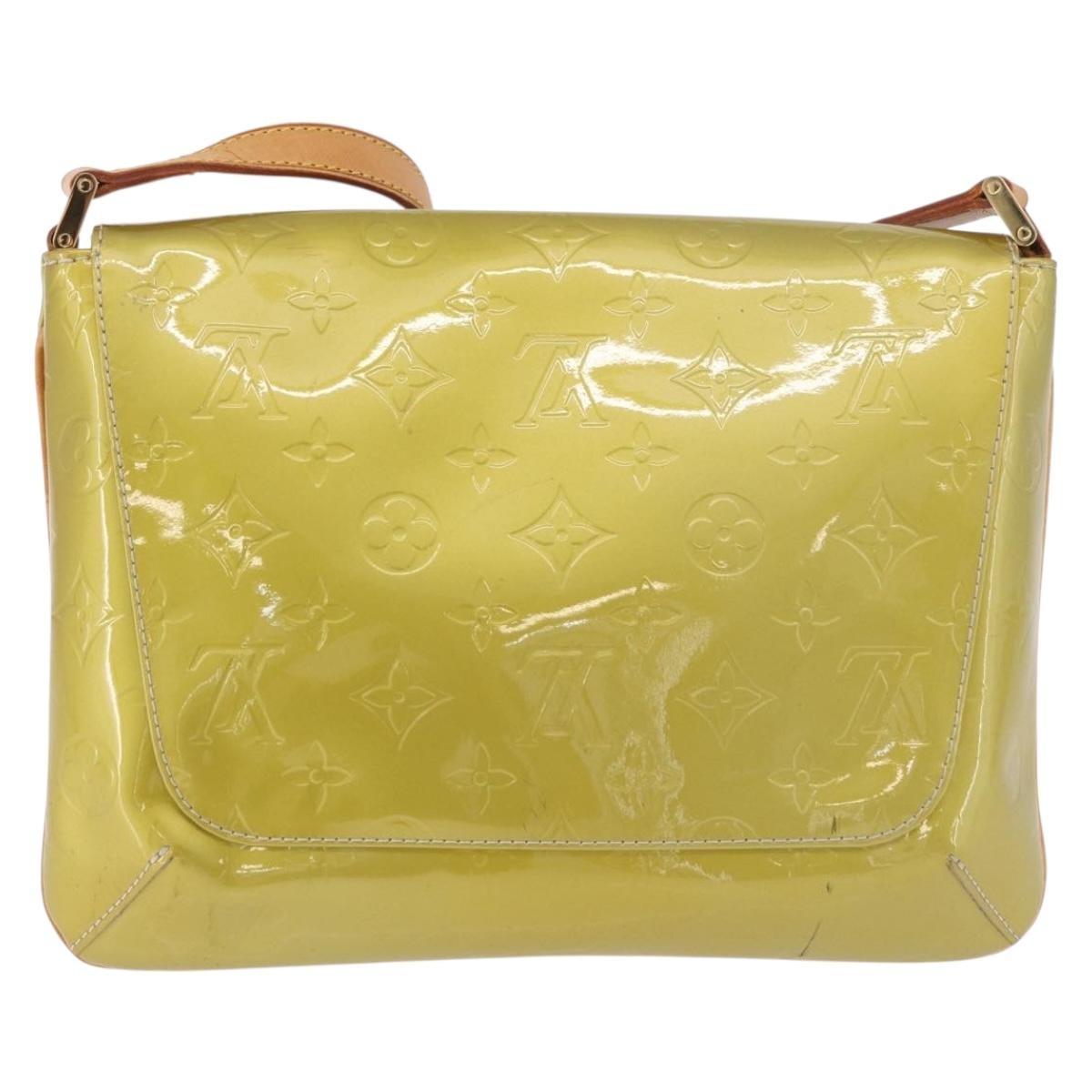 Louis Vuitton Thompson Street Handbag Monogram Vernis Gray Patent_Leather Shoulder Bag Bag (   )