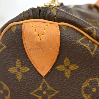 Louis Vuitton Keepall Bag Monogram Canvas Brown Canvas Travel Bag Bag (   )