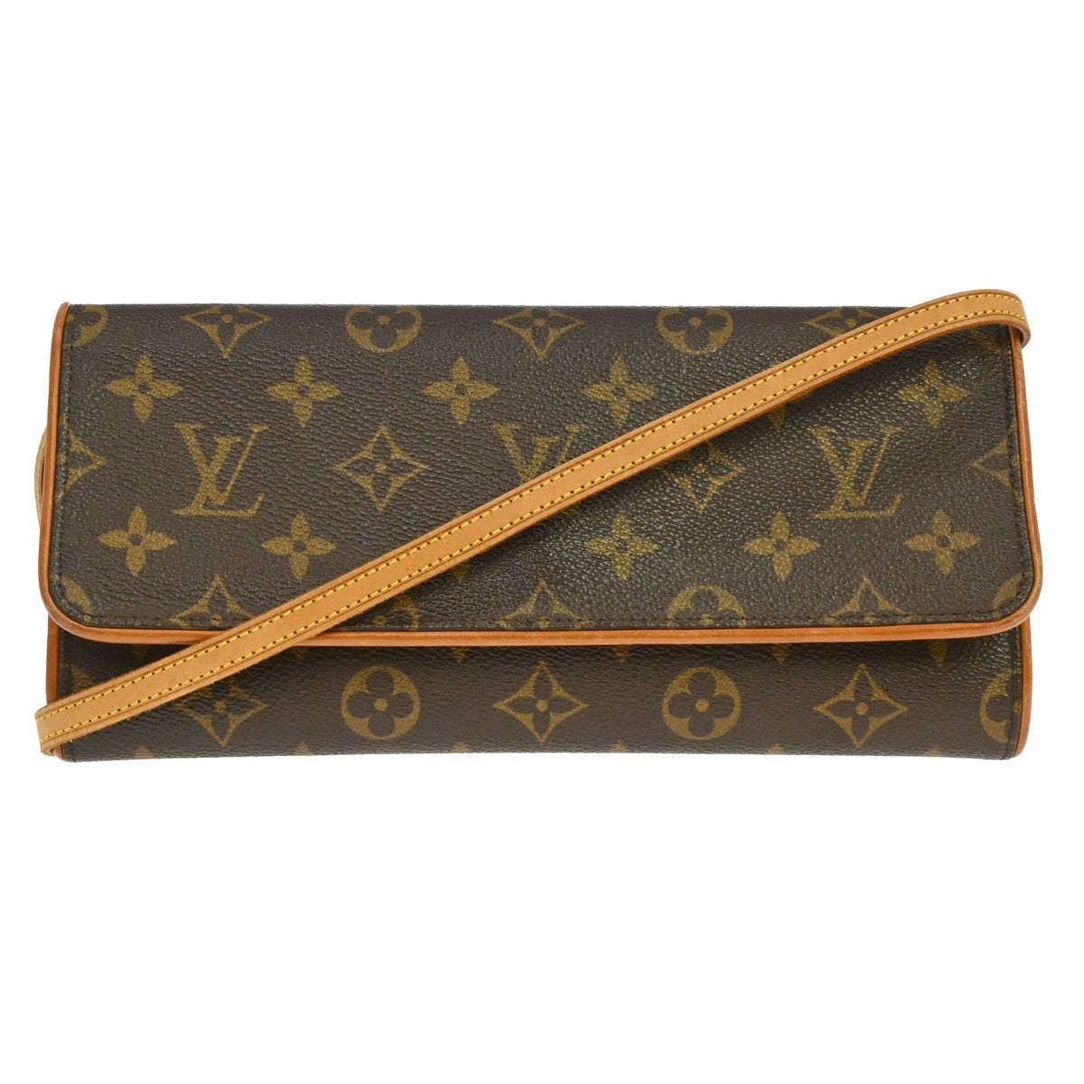 Louis Vuitton Twin Handbag Monogram Canvas Brown Canvas Clutche & Pouche Bag (   )