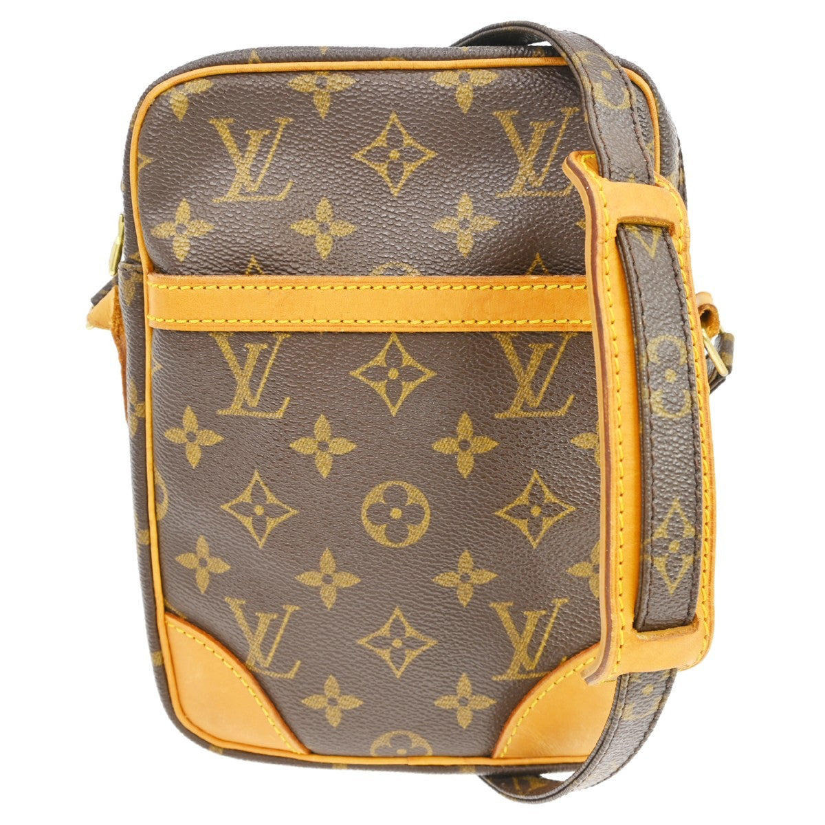 Louis Vuitton Danube Handbag Monogram Canvas Brown Canvas Shoulder Bag Bag (   )