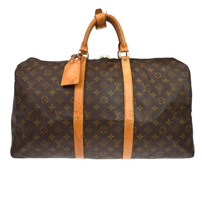 Louis Vuitton Keepall Bag Monogram Canvas Brown Canvas Travel Bag Bag (   )