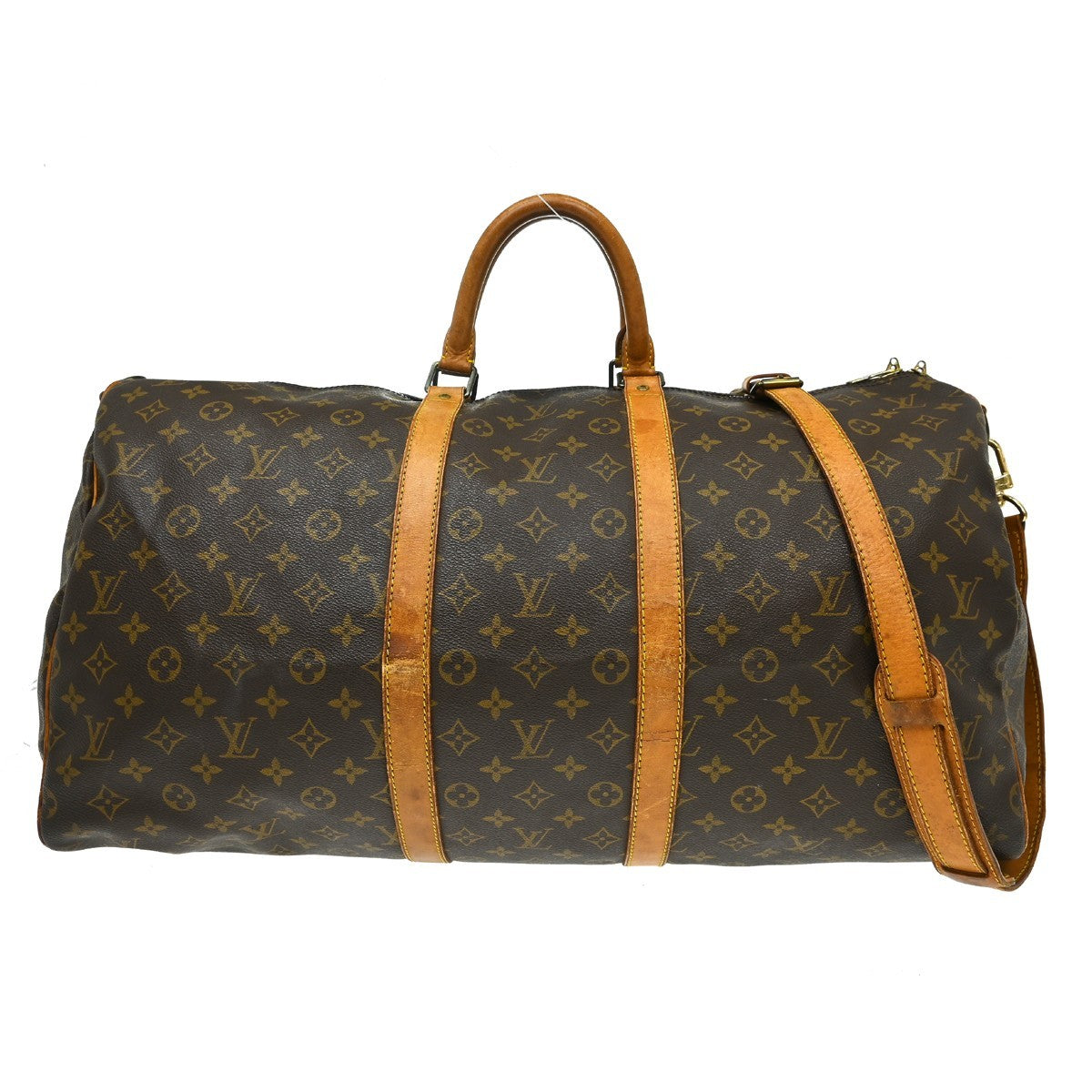 Louis Vuitton Keepall Bandouliere Bag Monogram Canvas Brown Canvas Travel Bag Bag (   )