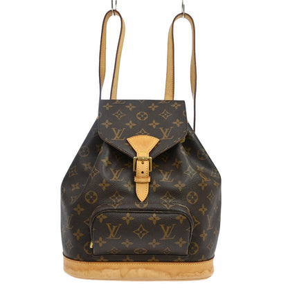 Louis Vuitton Vintage Montsouris Backpack Monogram Canvas Brown Canvas Backpack Bag (   )