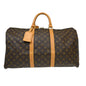Louis Vuitton Keepall Bag Monogram Canvas Brown Canvas Travel Bag Bag (   )
