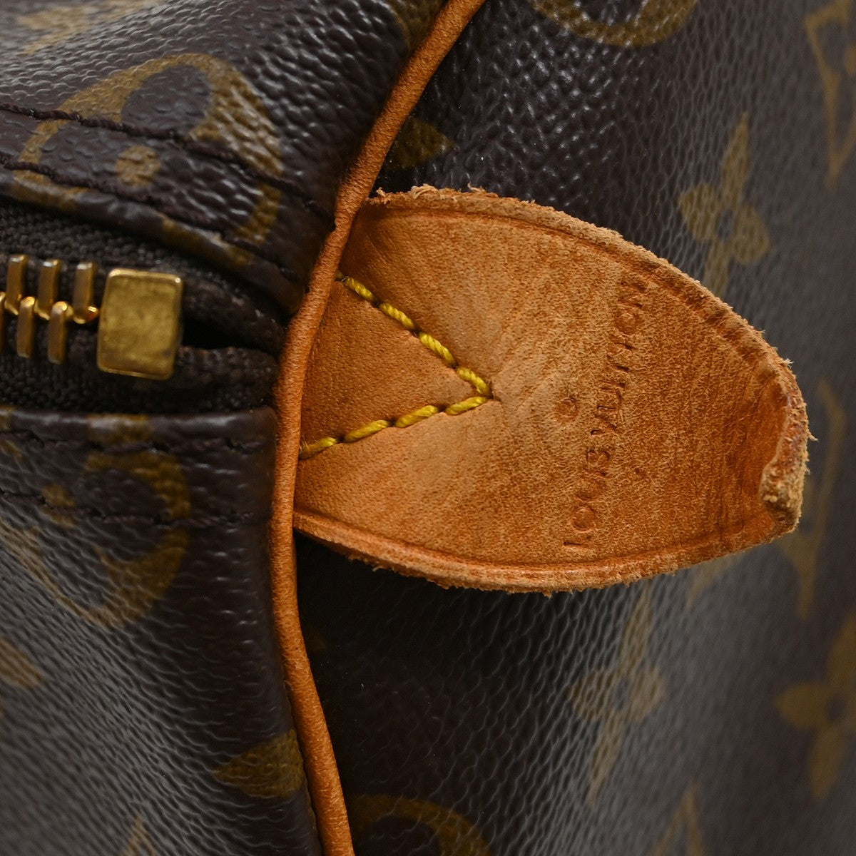 Louis Vuitton Keepall Bag Monogram Canvas Brown Canvas Travel Bag Bag (   )