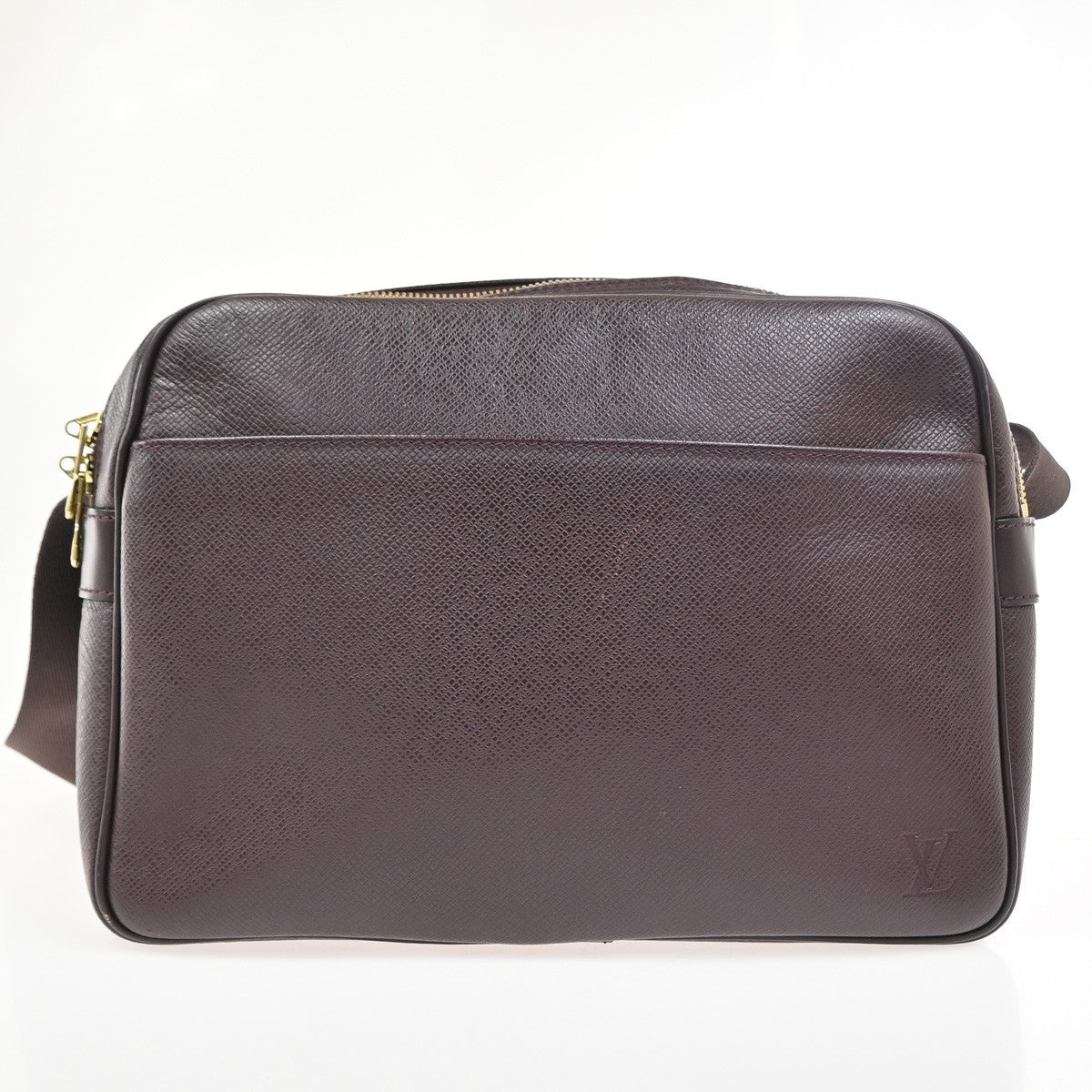 Louis Vuitton Reporter Bag Taiga Leather Brown Leather Shoulder Bag Bag (   )